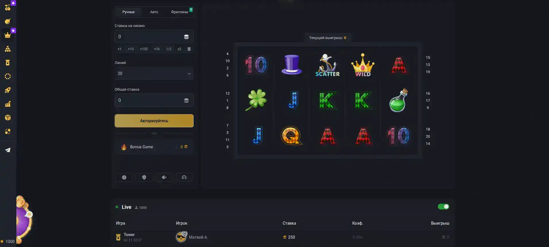 Турнирная таблица и призовой фонд в Drexel casino